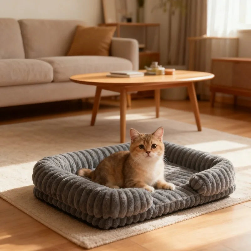 Winter Dog Bed For Pets Warm Corduroy Sofa Bed Mat