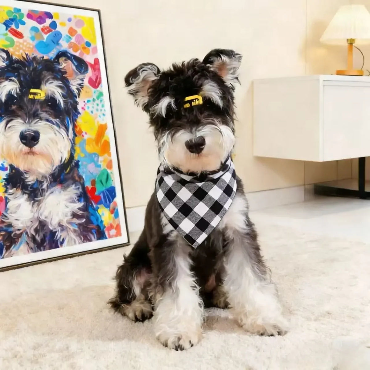 Washable Plaid Pet Scarves for Dogs and Cats Special Occasions