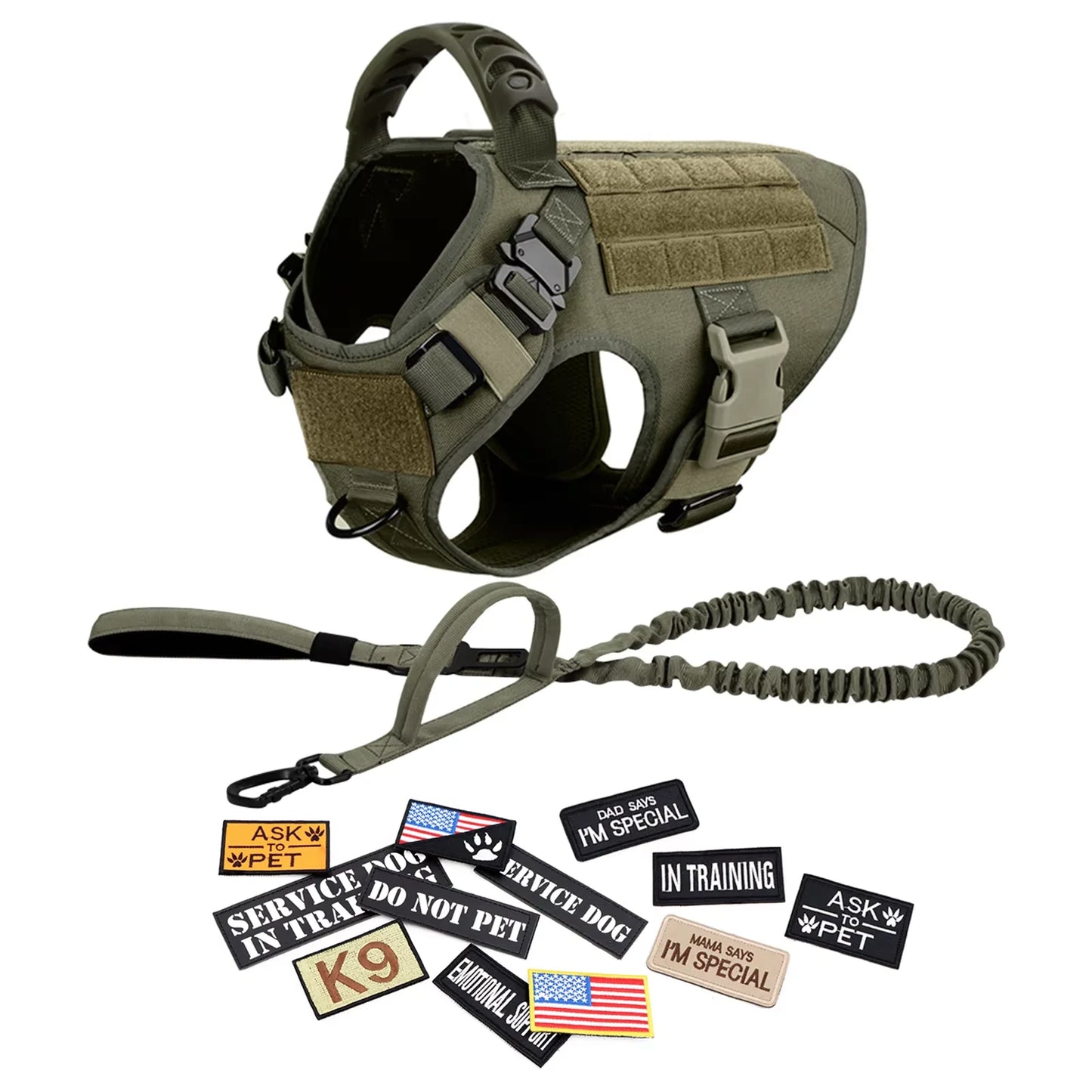 Military Large Dog Harness Vest for Malinois Training