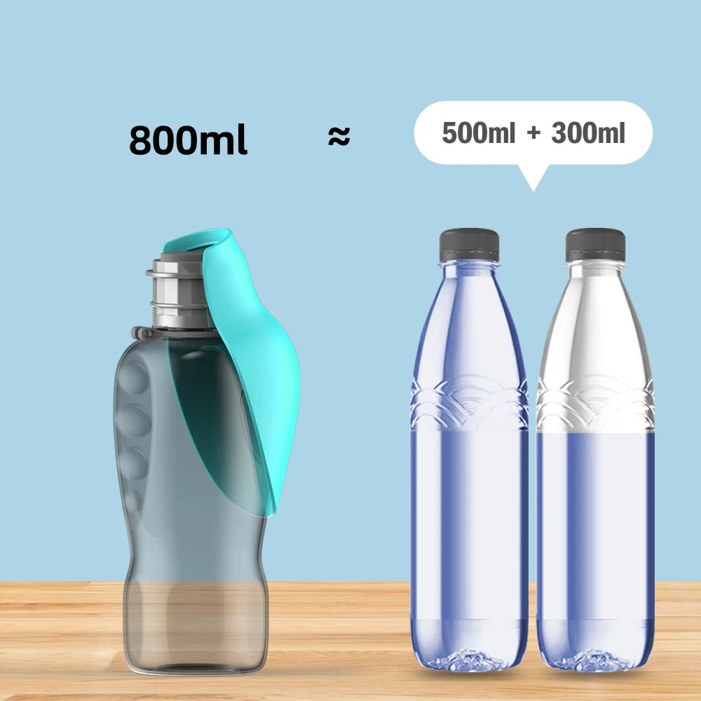 Portable Water Bottle For Dogs 800ML Foldable Travel Dispenser