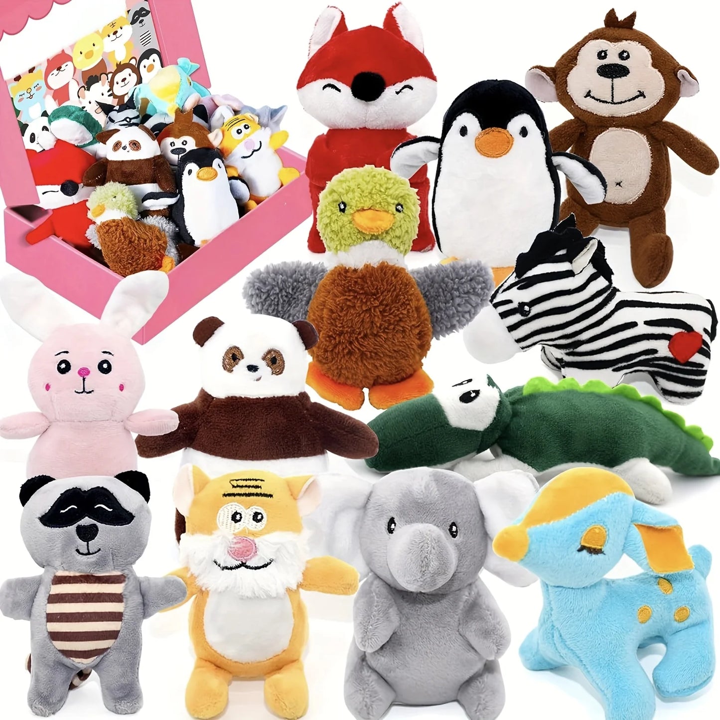 LEMROE Dog Plush Squeaky Toys For Small And Medium Dogs
