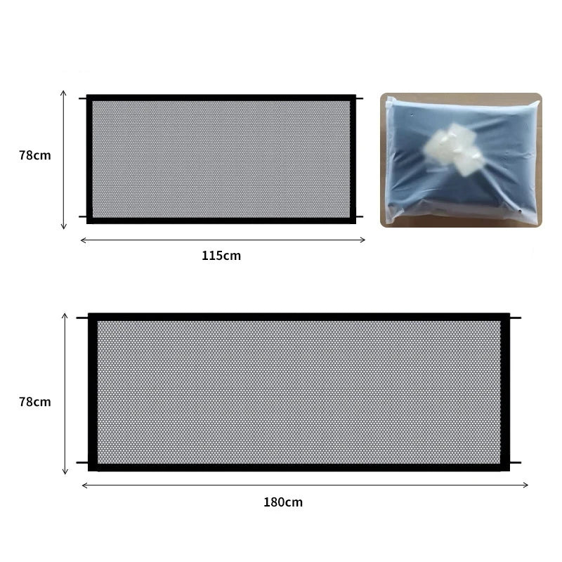 Pet Dog Safety Barrier Fence With Folding Mesh Gate