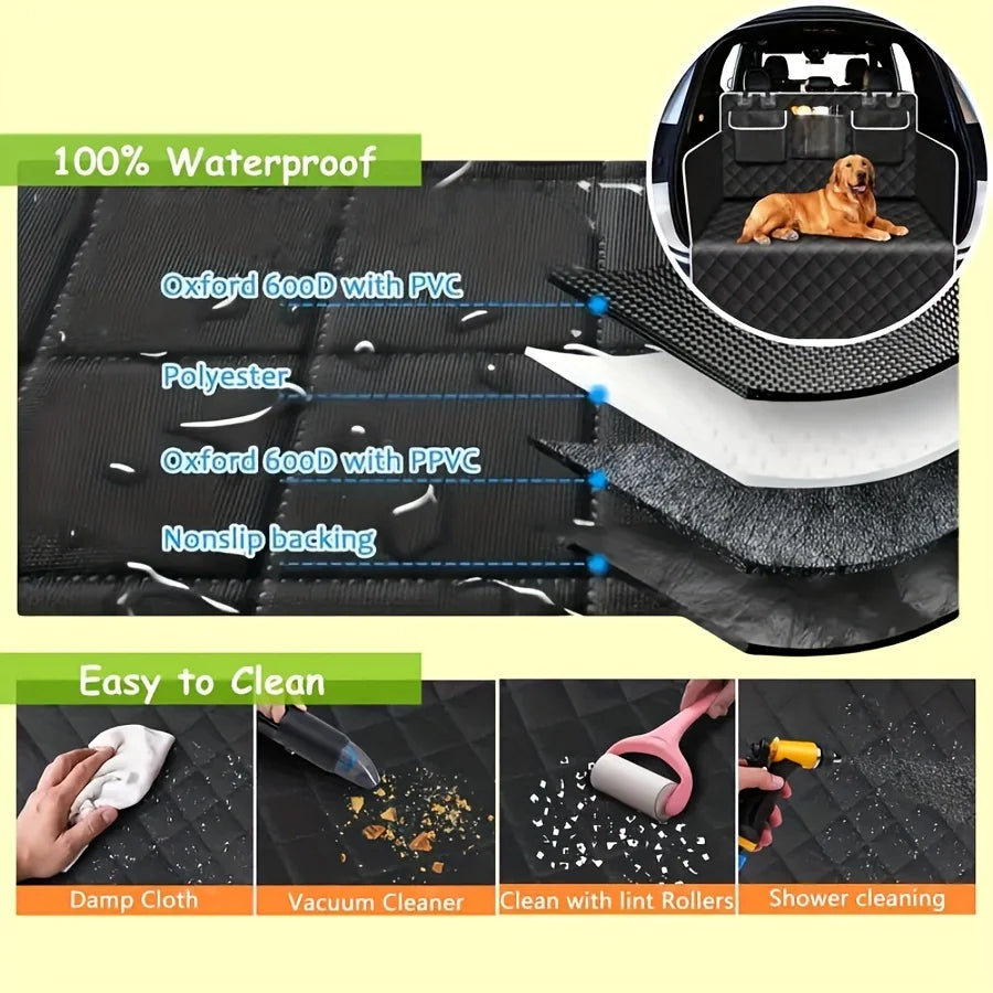 SUV Pet Trunk Cushion With Bumper Protection And Waterproof Pad