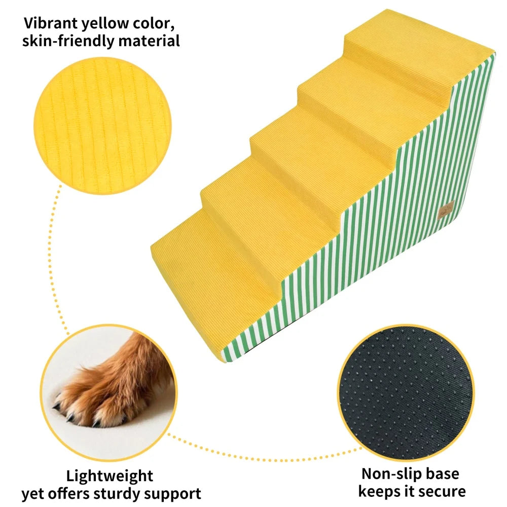 Three To Five Step High Density Dog Stairs For Sofas